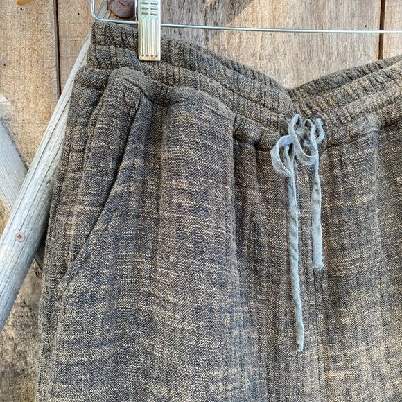 Solid 100% Cotton Padded Wide Leg Winter Women's Harem Style Pants, OS, Brown - Picture 10 of 14